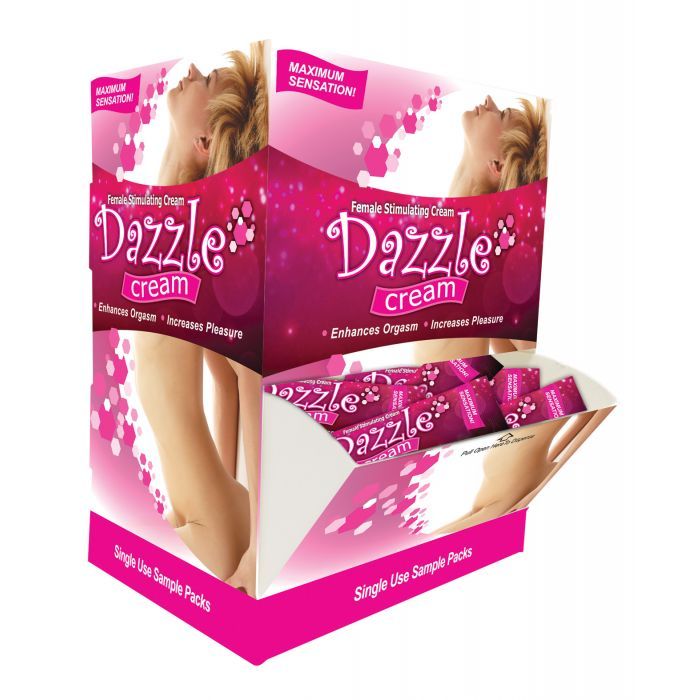 Dazzle Female Stimulating Cream Sampler - Display of 50