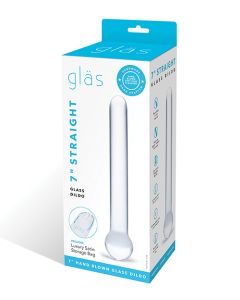 Glas 7" Straight Glass Dildo - Clear