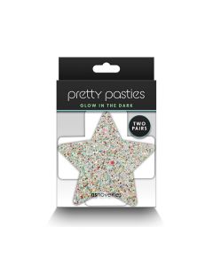 Pretty Pasties Star & Cross Glow in the Dark - 2 Pair