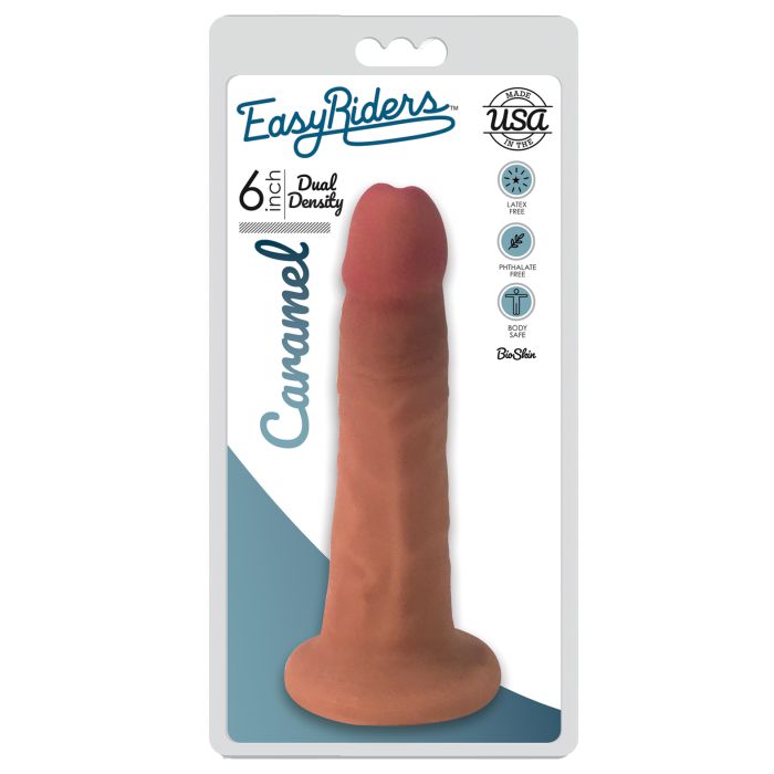 Curve Novelties Easy Riders Dual Destiny 6" Slim Dildo - Carmel