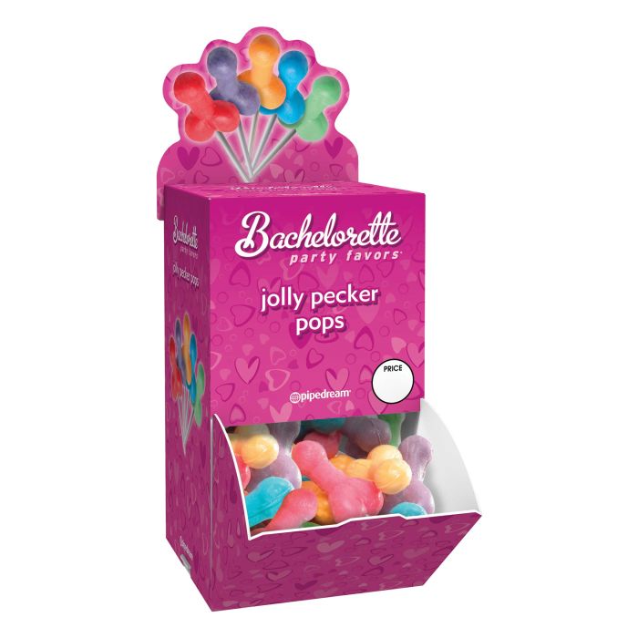 Bachelorette Party Favors Jolly Pecker Pops - Asst. Flavors Display of 50